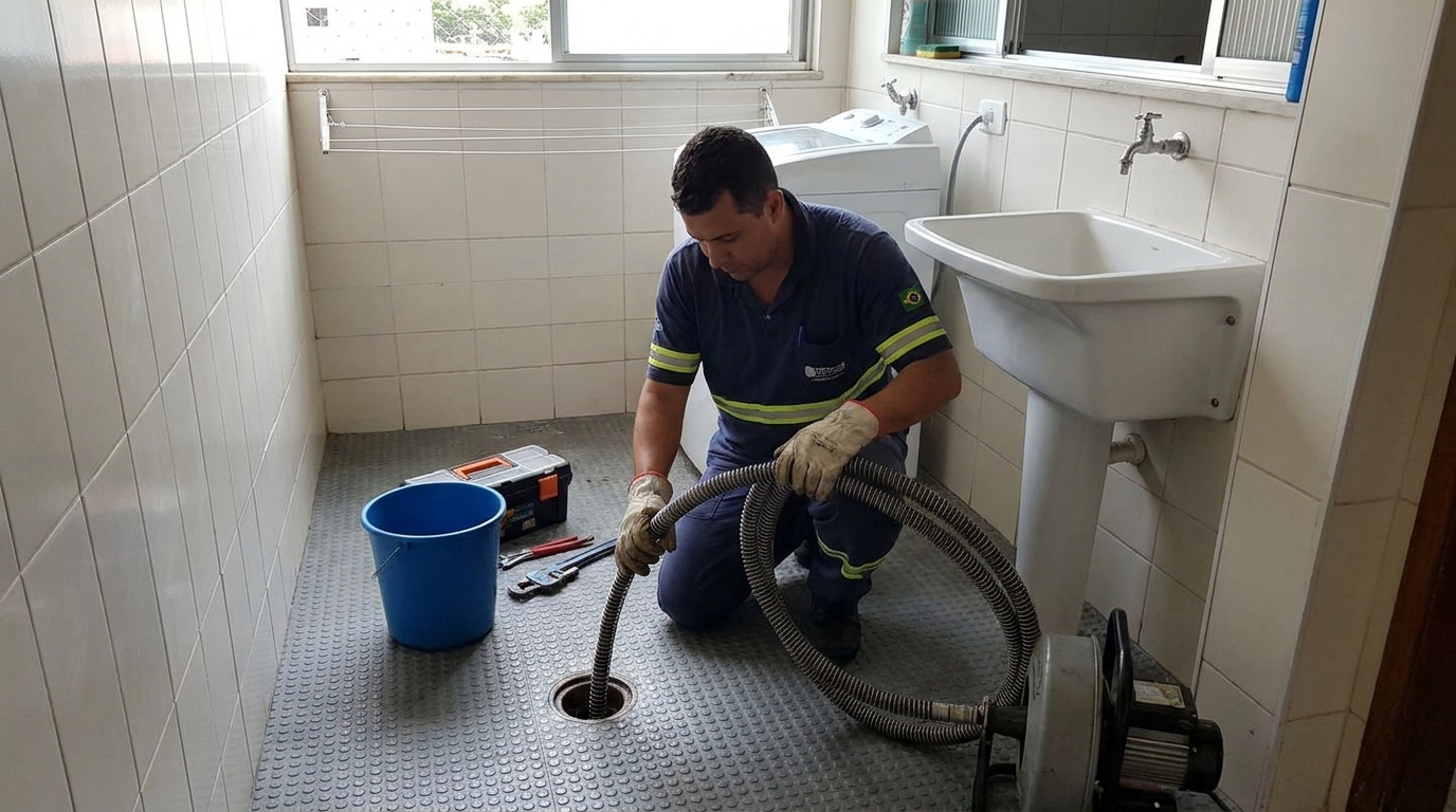 Desobstrução na Cozinha em Aparecida de Goiânia‑GO